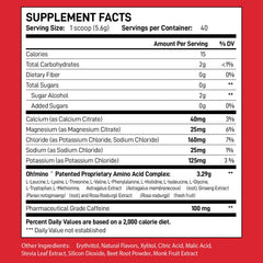 Ohmino Berry Blast tub with scoop for easy pre- and intra-workout fueling.