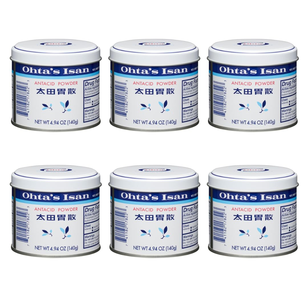 Mdeals Ohta's Isan antacid powder can front offering quick heartburn relief