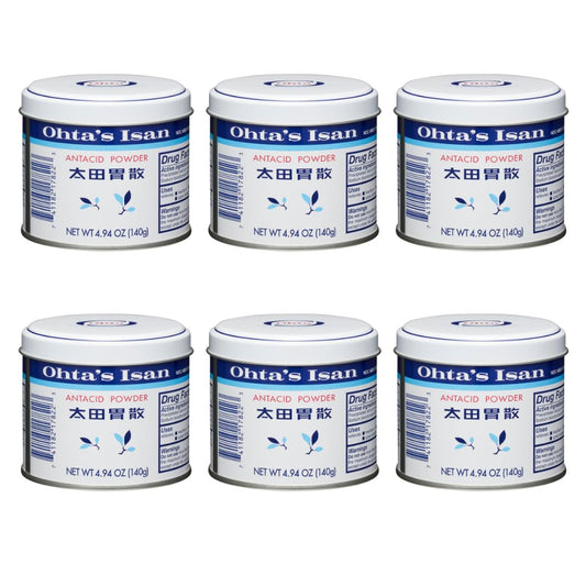 Mdeals Ohta's Isan antacid powder can front offering quick heartburn relief