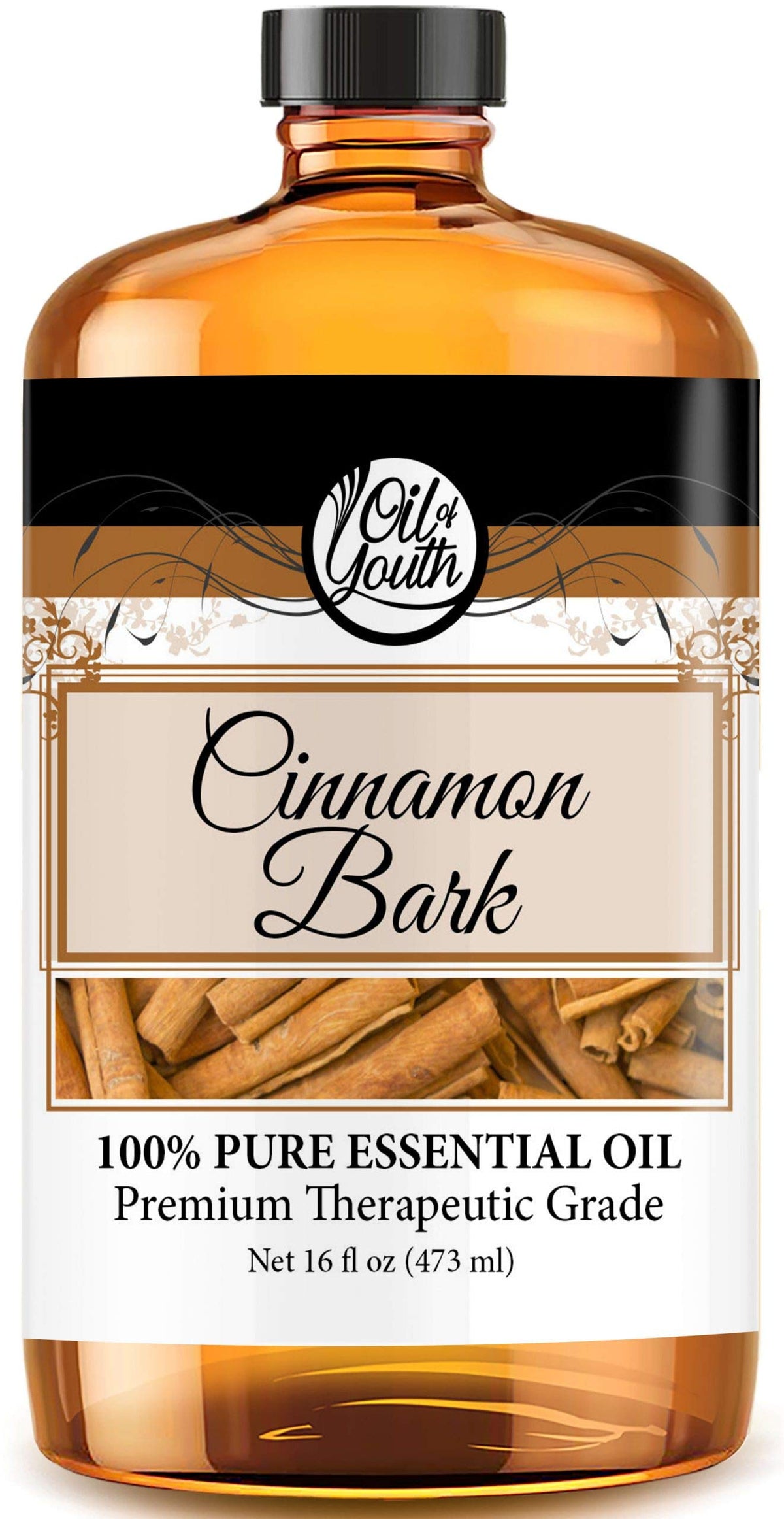 Oil of Youth Cinnamon Bark Essential Oil bottle highlighting quality for diffusers
