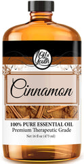 Oil of Youth Cinnamon essential oil bottle pour for premium aromatherapy and diffuser use.