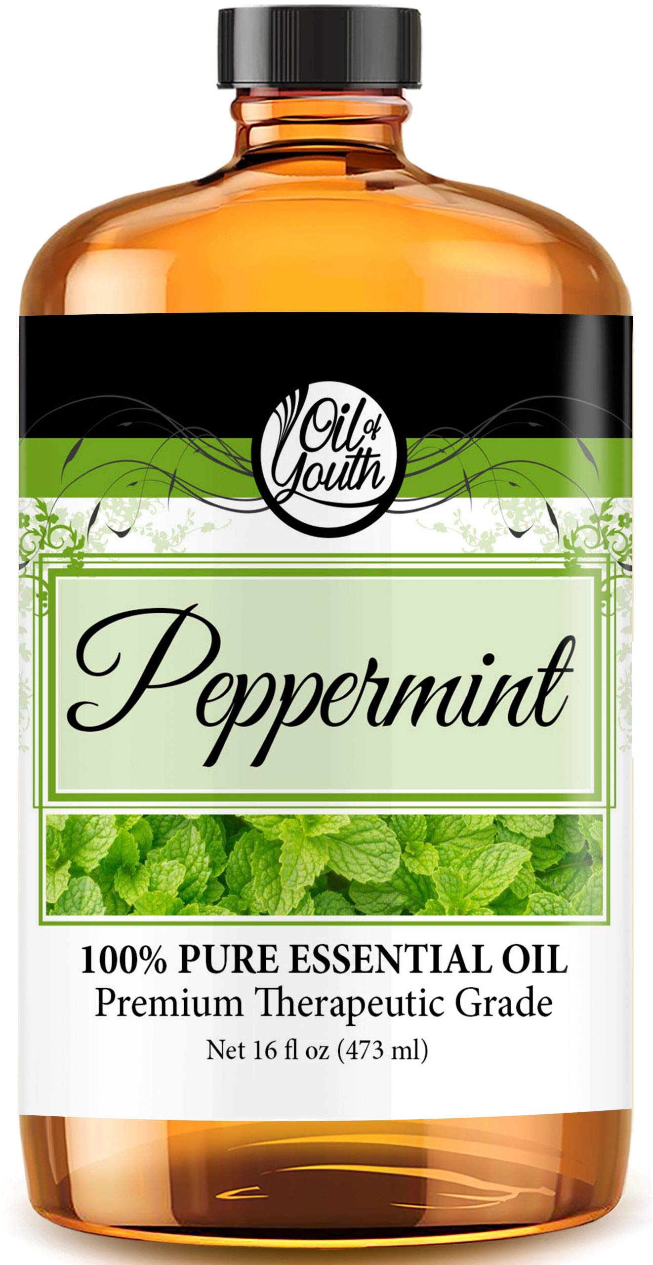 Oil of Youth peppermint 16oz bottle for diffuser use and aromatherapy.