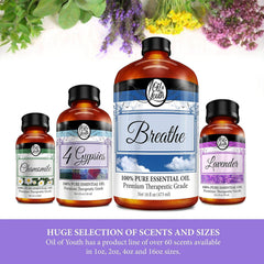 Pure spearmint aroma from Oil of Youth for calming room diffusion.