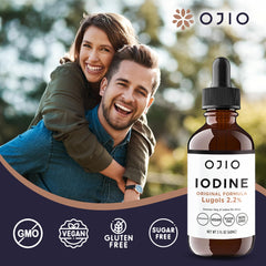 Dropping Ojio Lugols iodine drops dispensing with a precise dropper