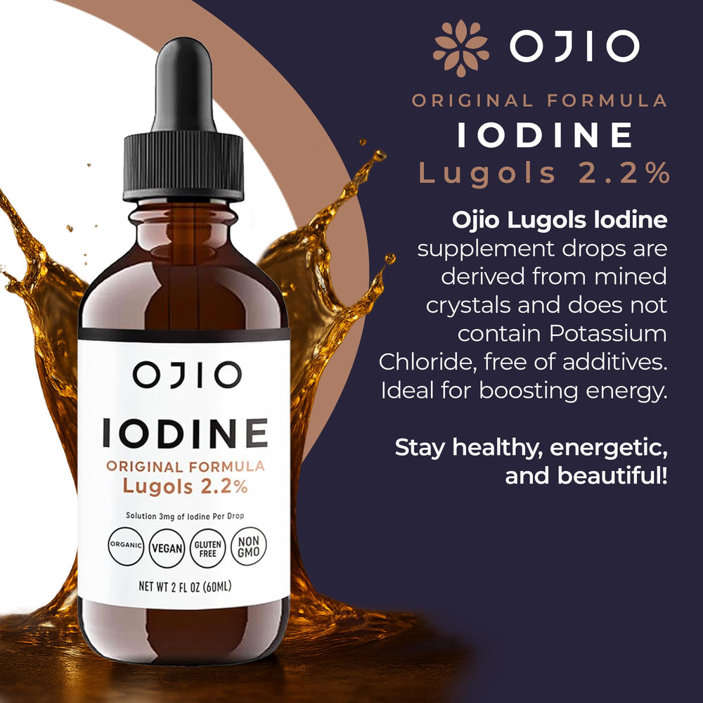 ojio lugol's iodine 2% 3-pack, long-lasting supply