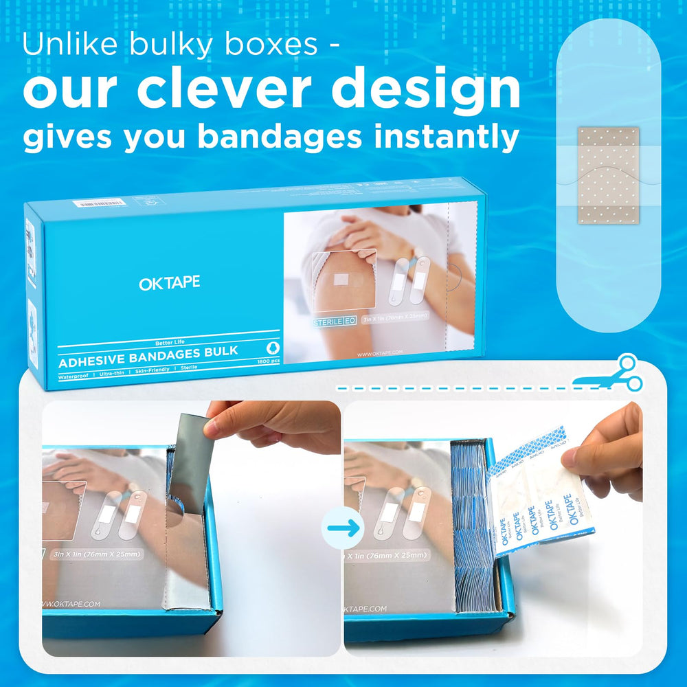 OK TAPE bandages sterile hypoallergenic for sensitive skin