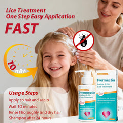 Hair is dry before applying OKARZY lice lotion