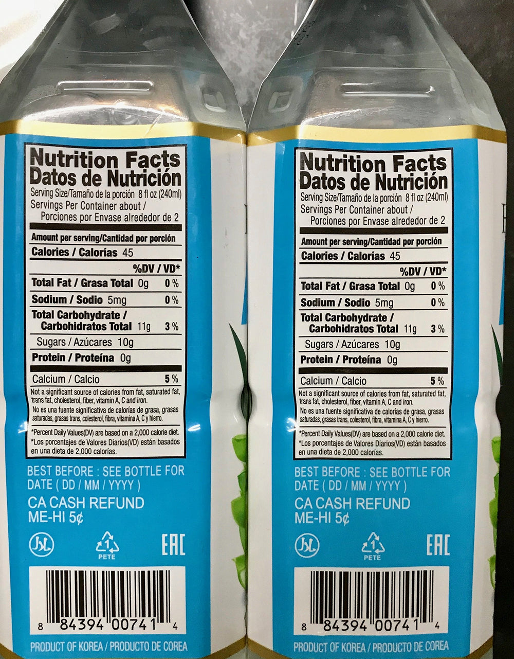 OKF Farmers Aloe Vera Drink Coco bottle with visible pulp for rich texture