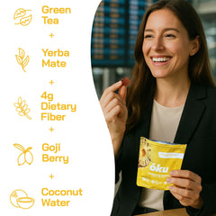 ōku Energy Chews coconut water electrolytes support hydration.