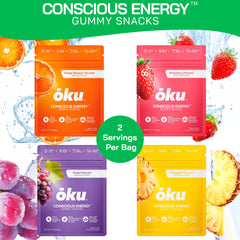 ōku Energy Chews resealable bag for freshness.