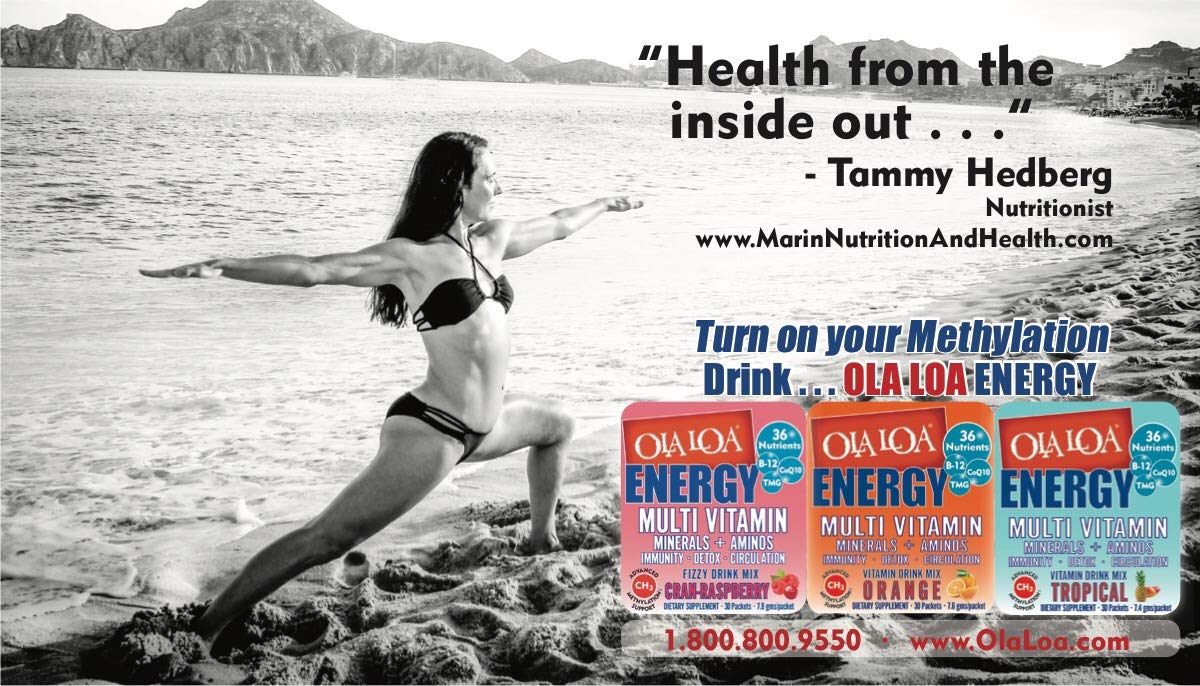 Ola Loa Energy Tropical in-use highlights a caffeine-free daily energy option.