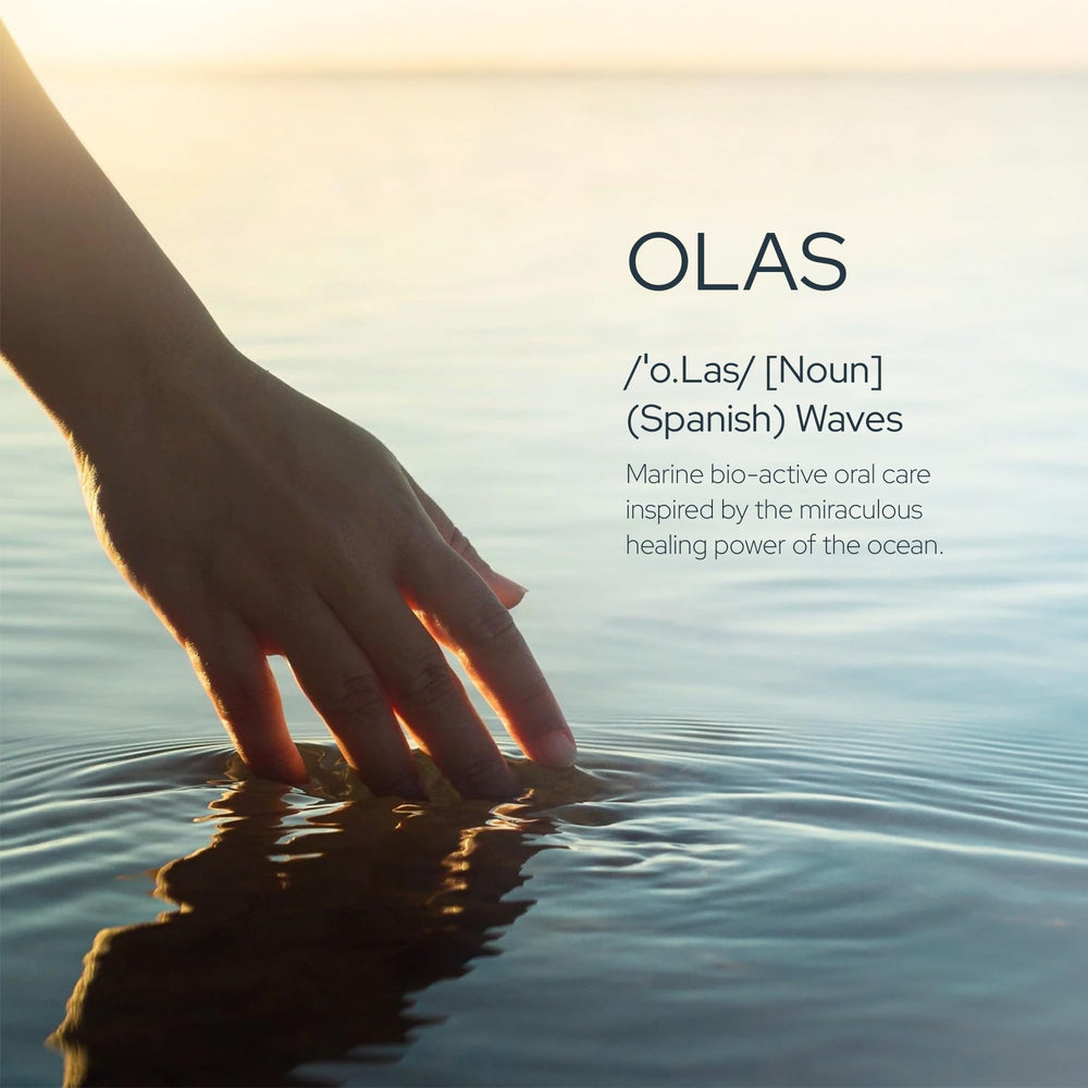 Olas vegan and cruelty-free branding emphasizes ethical, clean oral care.