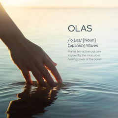 Olas vegan and cruelty-free branding emphasizes ethical, clean oral care.