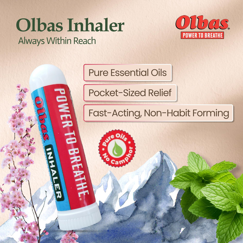 Olbas Inhaler pocket-sized nasal stick ideal for desk breaks and breath relief anywhere.