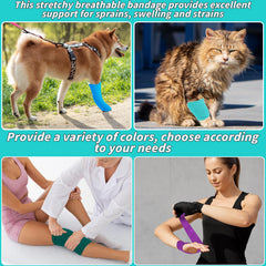 Oleitodh 2-inch wide bandage wrap provides strong support