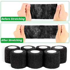 Oleitodh bandage wrap on knee provides comfortable stabilization.