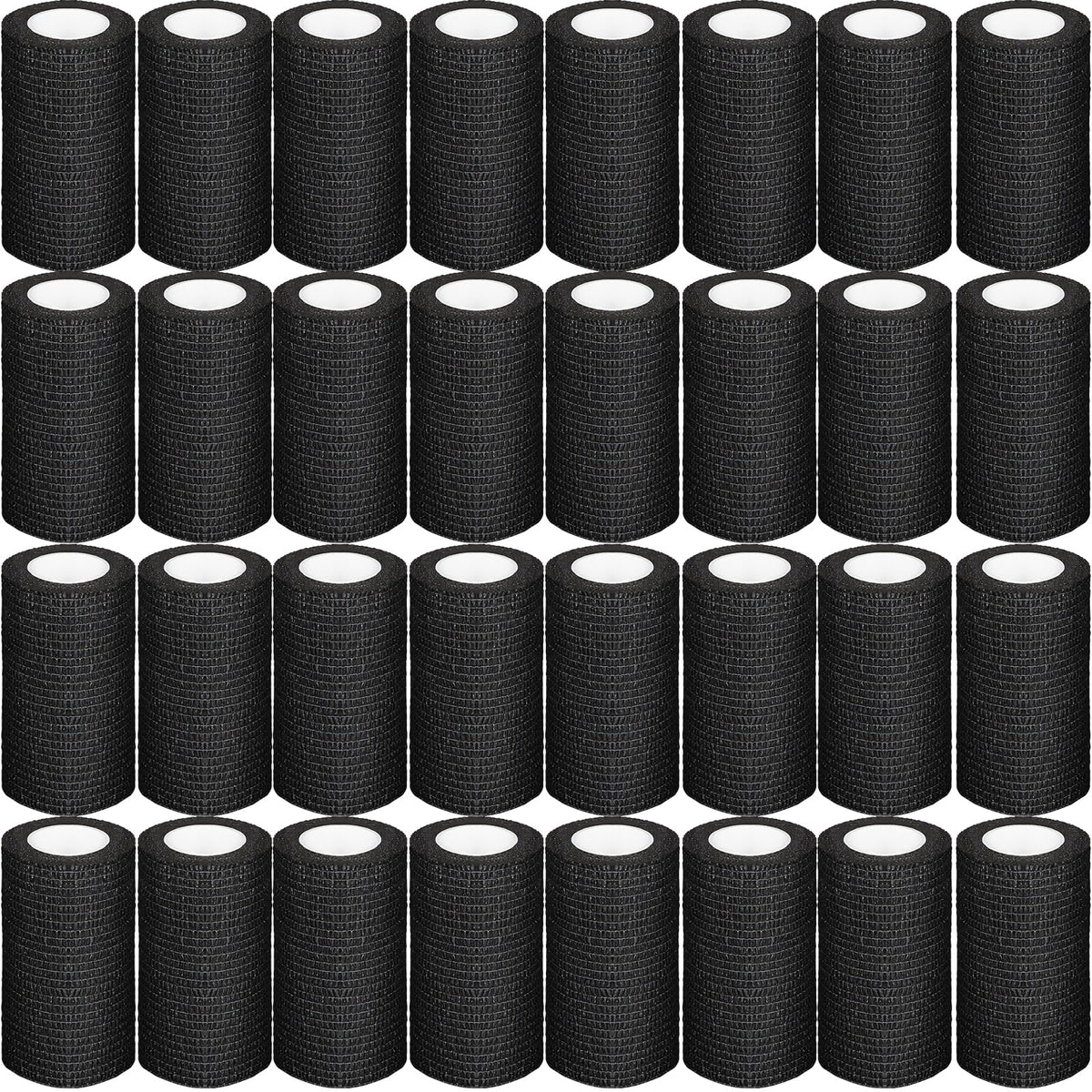Oleitodh bandage wrap 4in black roll, 5yds, bulk pack for athletic support and stability