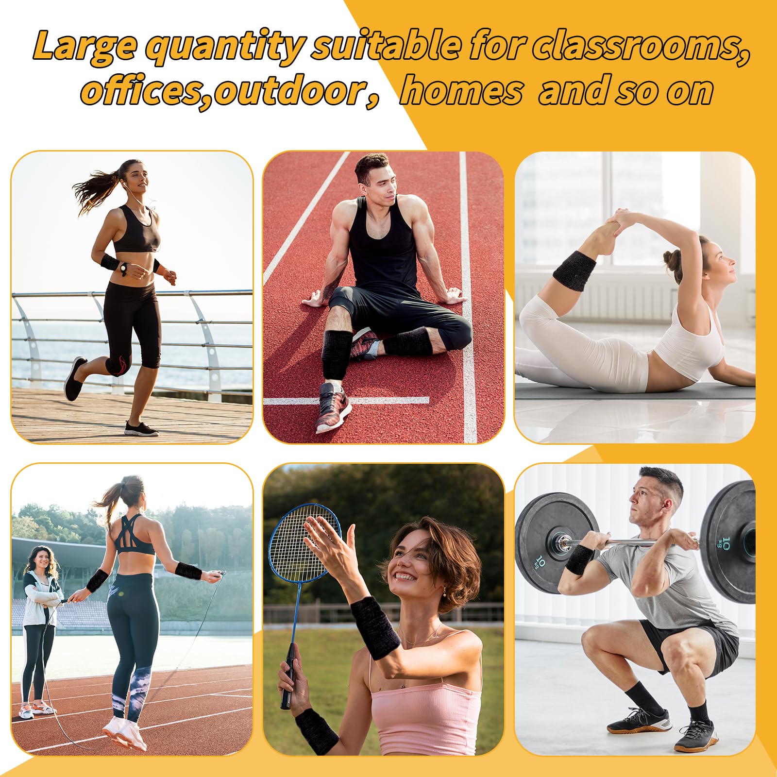 Oleitodh black wrap presenting a neat, functional look for gym or clinic
