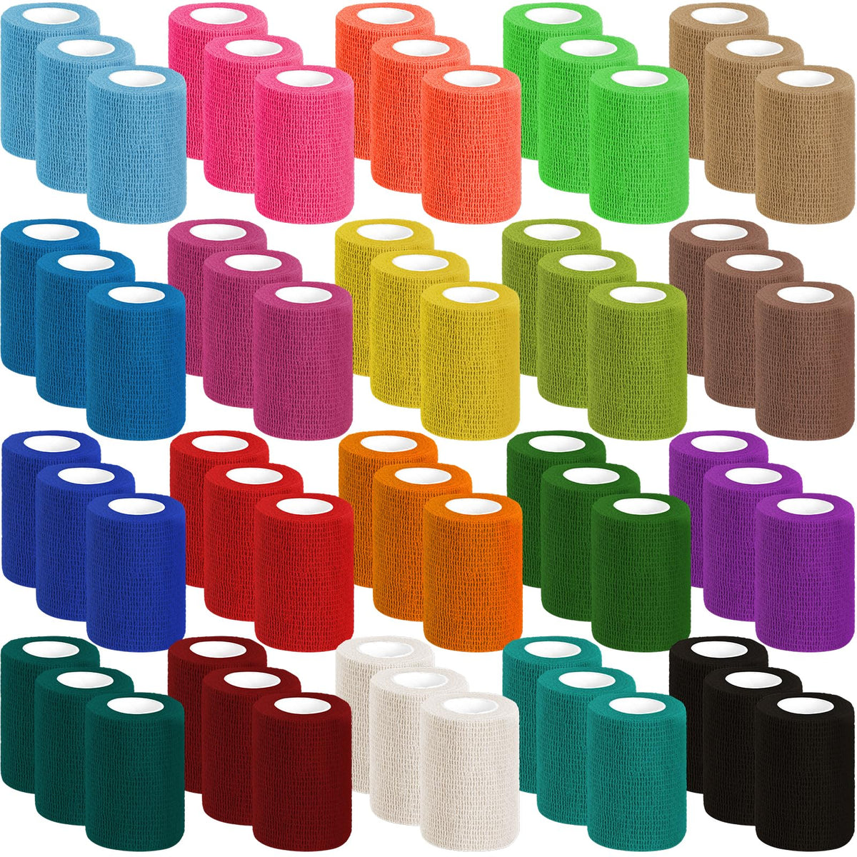 Oleitodh colorful bandage wrap with secure self-adhesion for fast, reliable wraps.