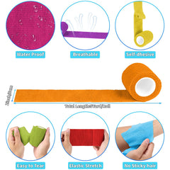 Oleitodh green cohesive bandage wrap supports joints without restricting movement