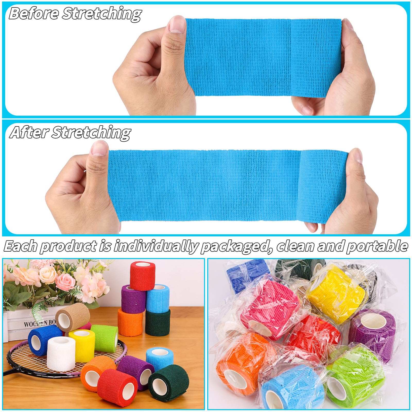 Oleitodh yellow self-adherent wrap providing breathable comfort