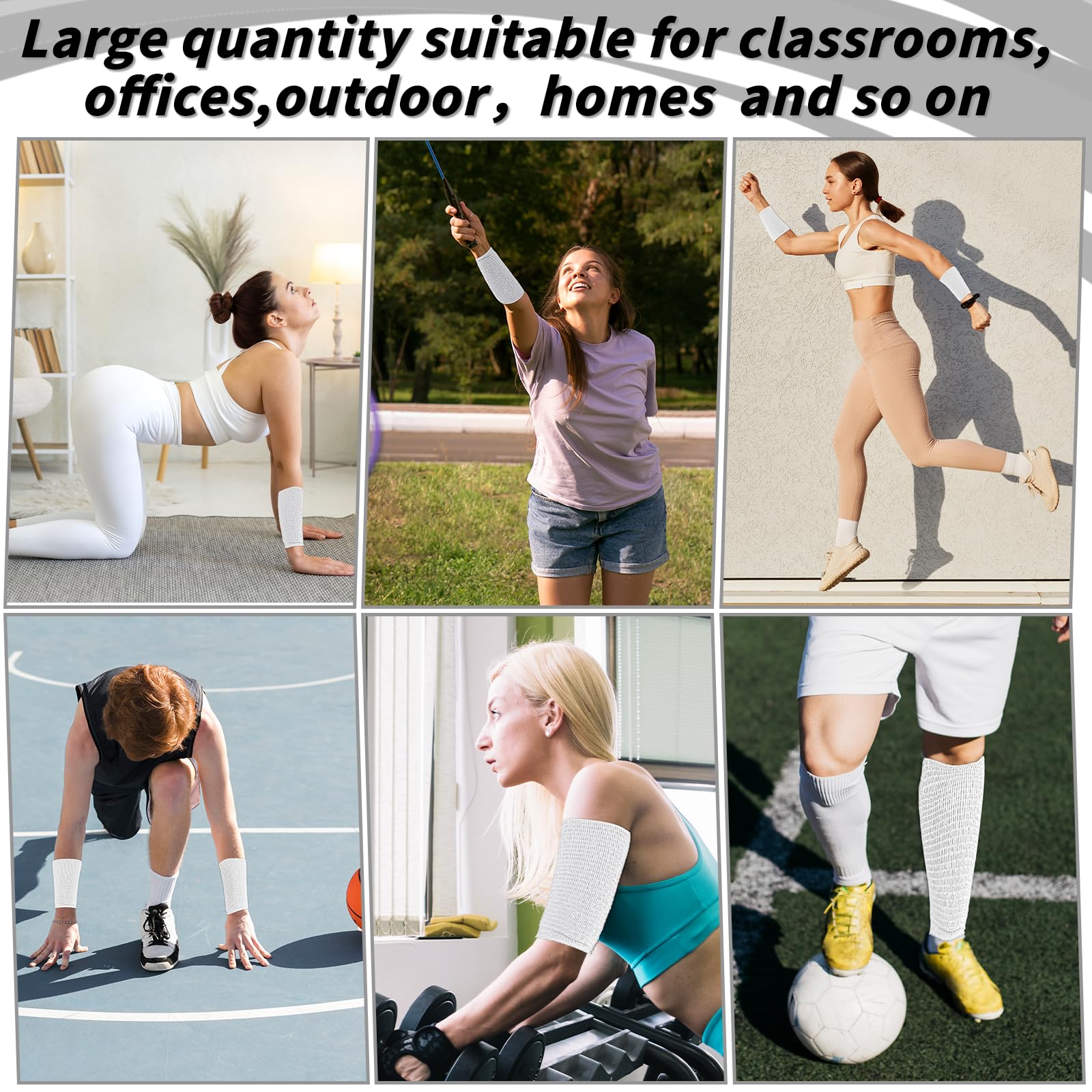 Oleitodh elastic bandage around wrist or ankle during sports.