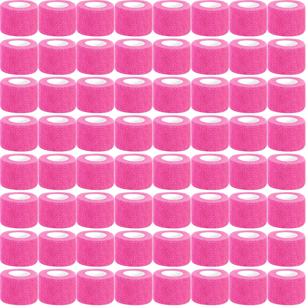 Oleitodh pink self-adherent bandage wrap bulk pack keeps wraps securely in place.