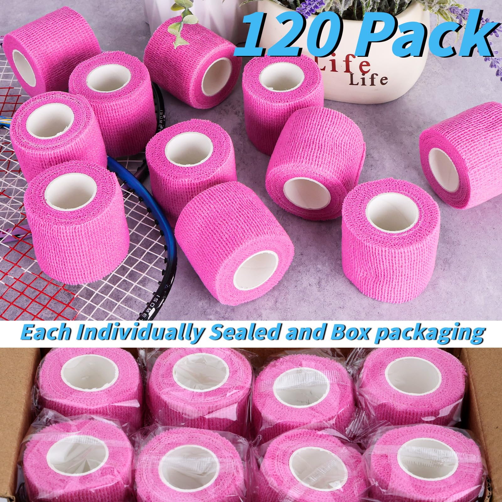 Oleitodh 2-inch self-adhering bandage wrap, convenient for quick wraps.