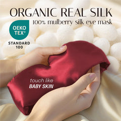 OLESILK Sleep Mask with adjustable wide Velcro strap reduces eye pressure for comfortable wear.