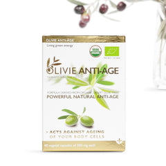 OLIVIE olive leaf antioxidant capsules for daily skin support and vitality.