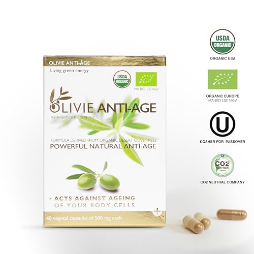 OLIVIE hydroxytyrosol-rich formula bottle close-up highlights potent polyphenols.