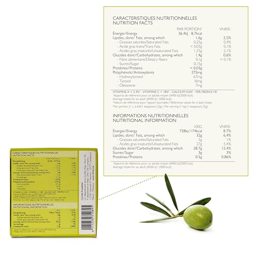 OLIVIE Organic Olive Leaf Extract capsules highlighting hydroxytyrosol