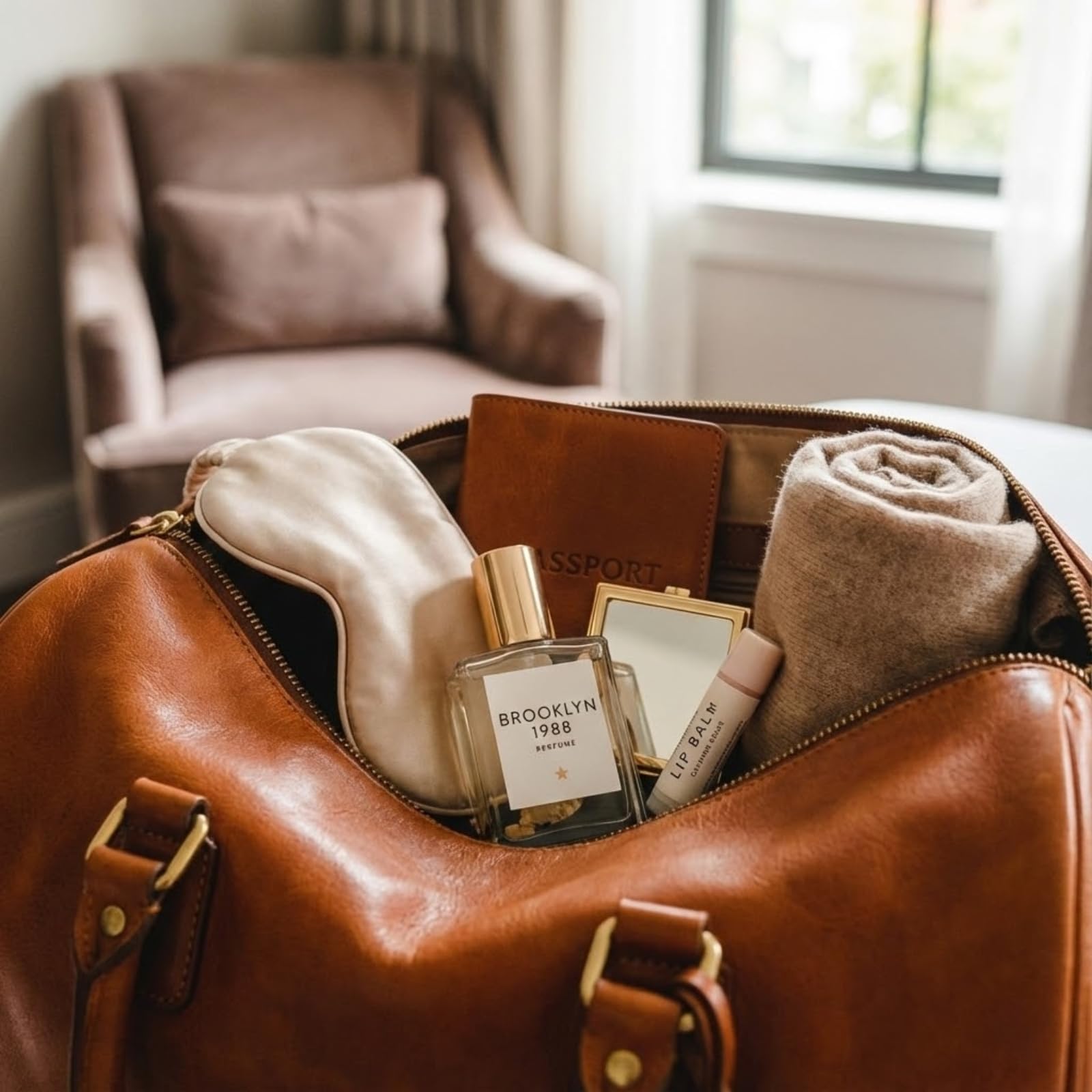 Olivine Atelier Brooklyn 1988 closeup-shot reveals creamy santal depth and leather nuance.