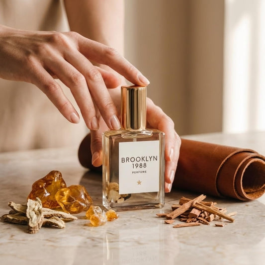 Olivine Atelier Brooklyn 1988 packaging highlights premium craftsmanship and travel-friendly design.