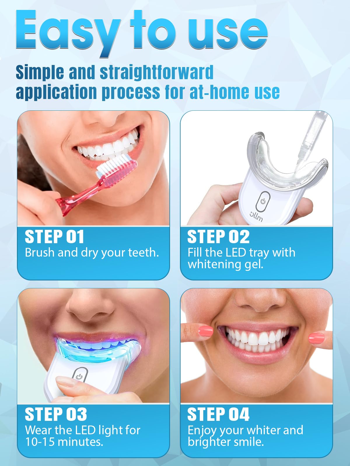 OLLM Portable wireless whitening device for on-the-go use