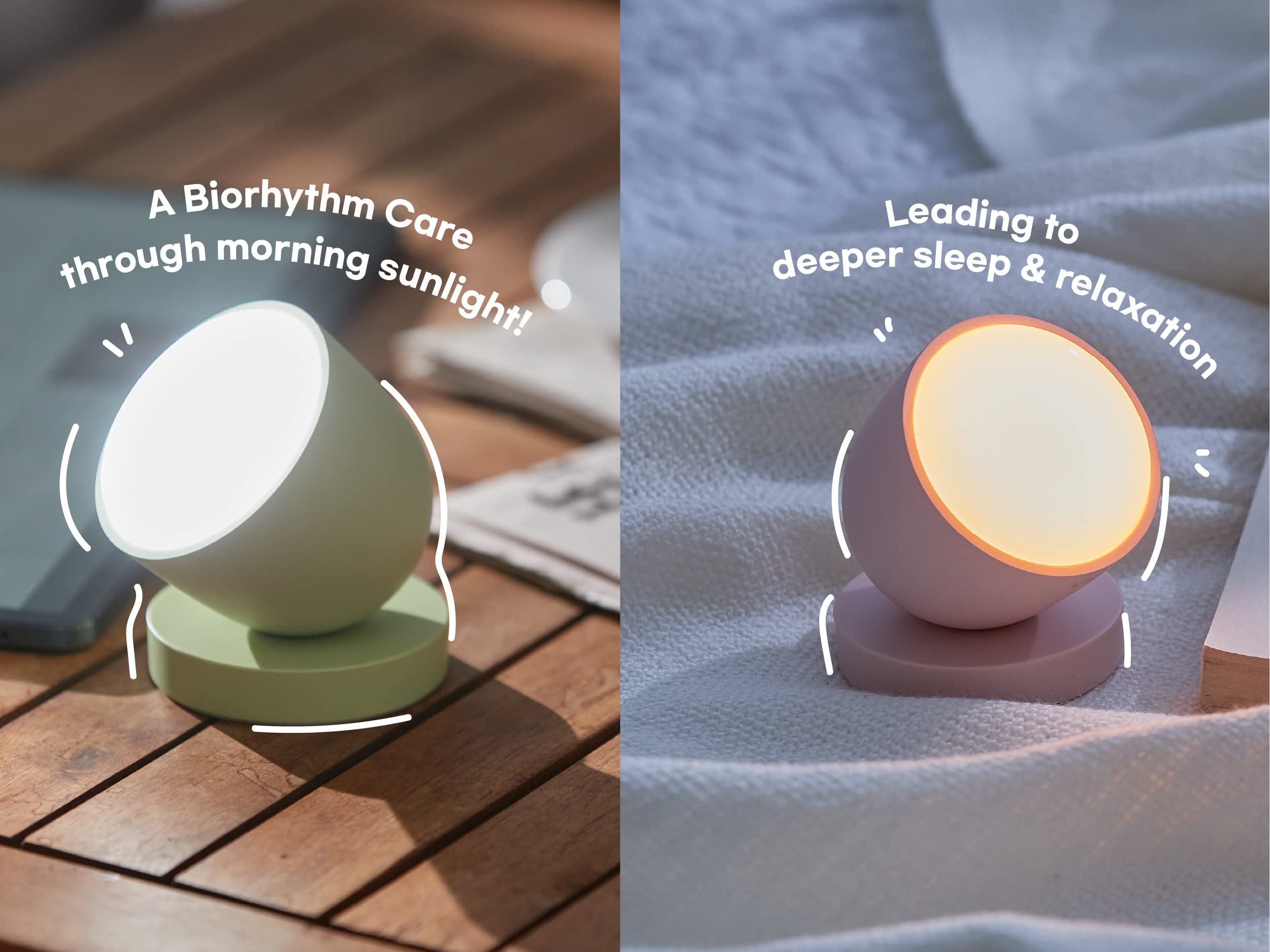 Olly Light Therapy Lamp two-step brightness for adjustable ambiance