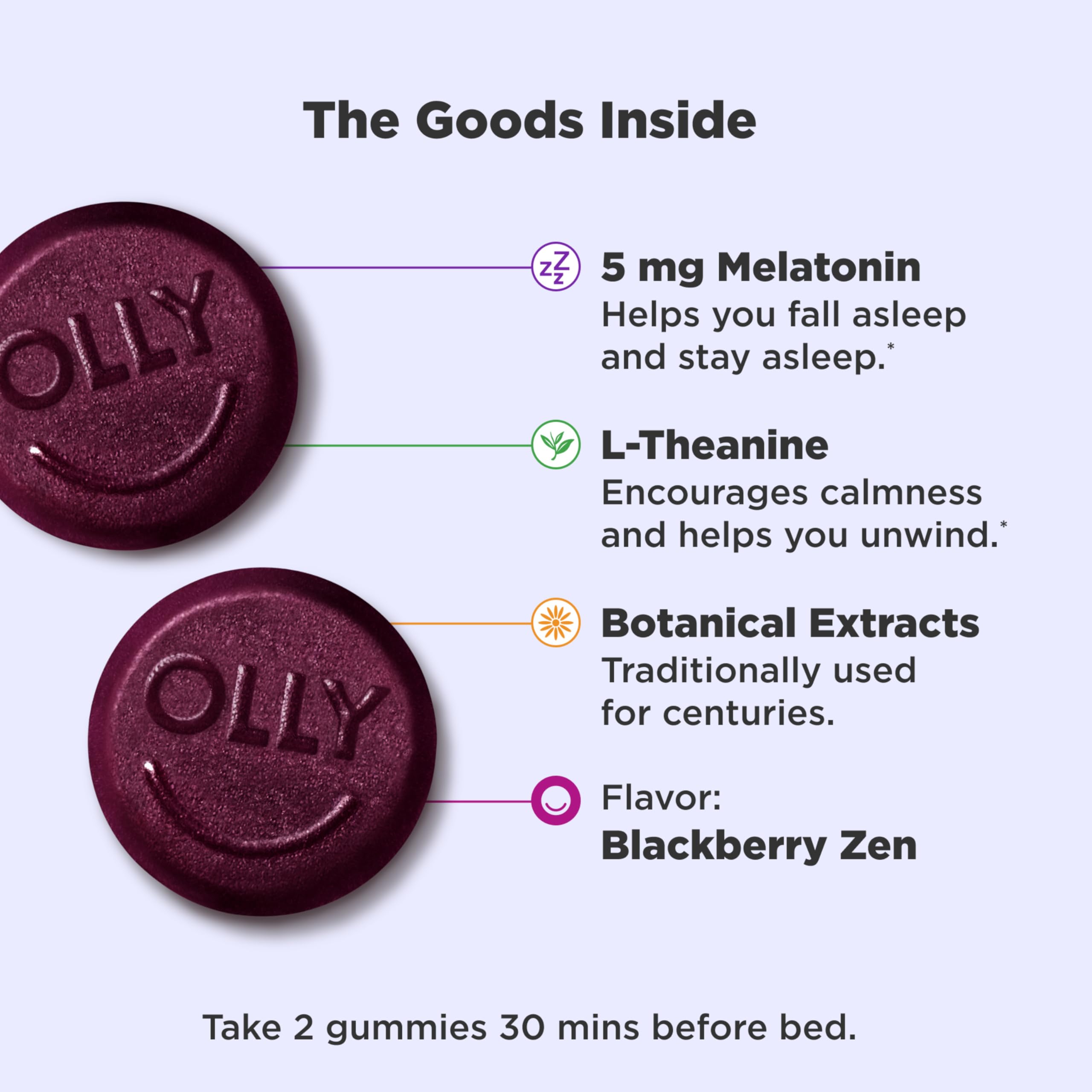 OLLY bottle on nightstand for your bedtime routine