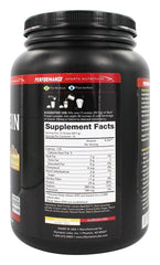 Pouring chocolate flavor protein shake demonstrating mixability and taste
