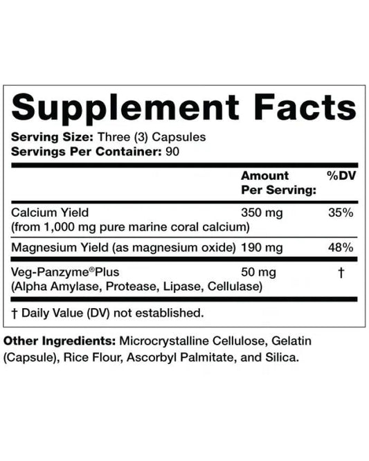 Olympian Labs Coral Calcium capsules showing marine calcium supplement for muscle and joint health