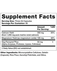 Olympian Labs Coral Calcium capsules showing marine calcium supplement for muscle and joint health