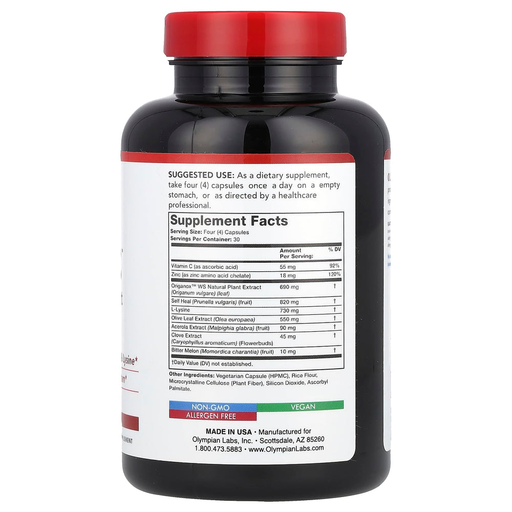 Olympian Labs Herp-eeze Next Gen capsules ready for daily supplementation and convenient immune support