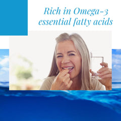 Mega Omega-3 capsules ready for daily omega-3 intake.