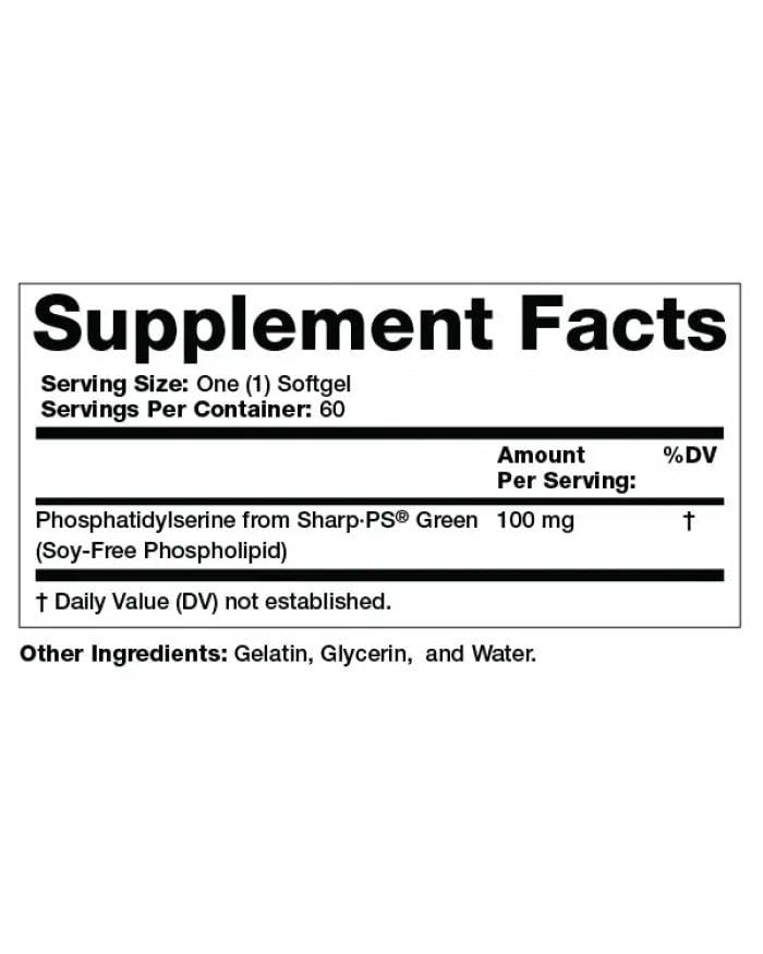 Olympian Labs Phosphatidylserine Complex softgels promoting memory and focus.