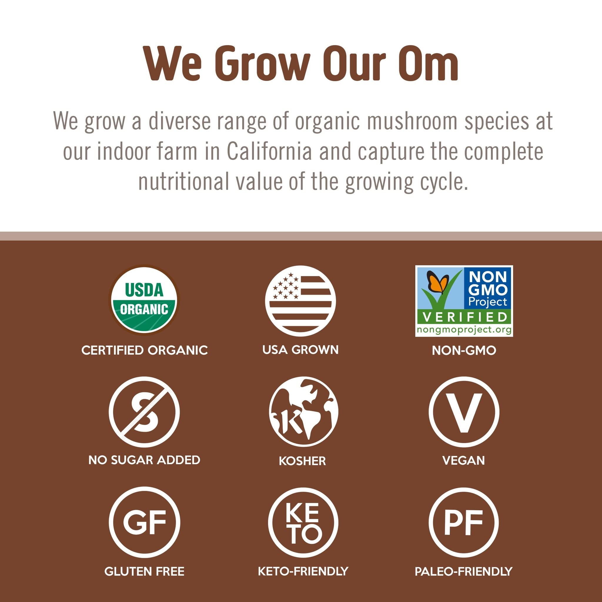 OM Mushroom Cordyceps powder in smoothie illustrating convenient performance nutrition