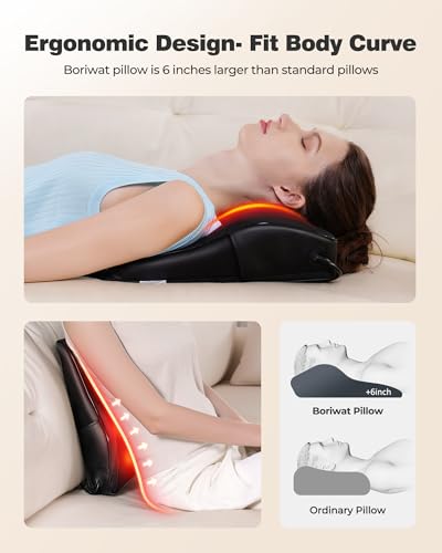 OMASSA 3D kneading back massage pillow relieves stiffness during work breaks.