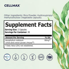 Sustainably sourced ingredients graphic for Omax3 Cellmax.