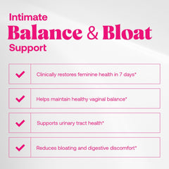 Omax3 capsules showing 20 billion CFU for gut and vaginal support