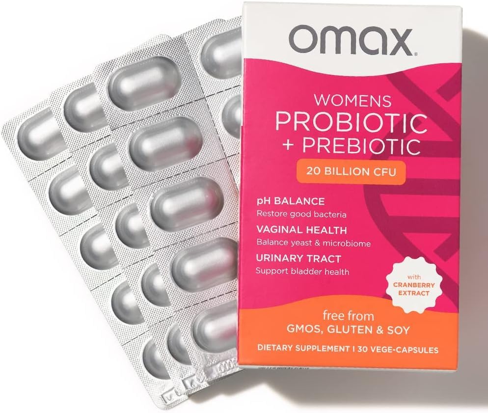 Omax3 probiotic capsules offer convenient daily intake with 20B CFU and six strains