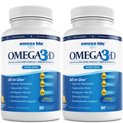 Omega Blu Triple Strength bottle with capsules for heart health support