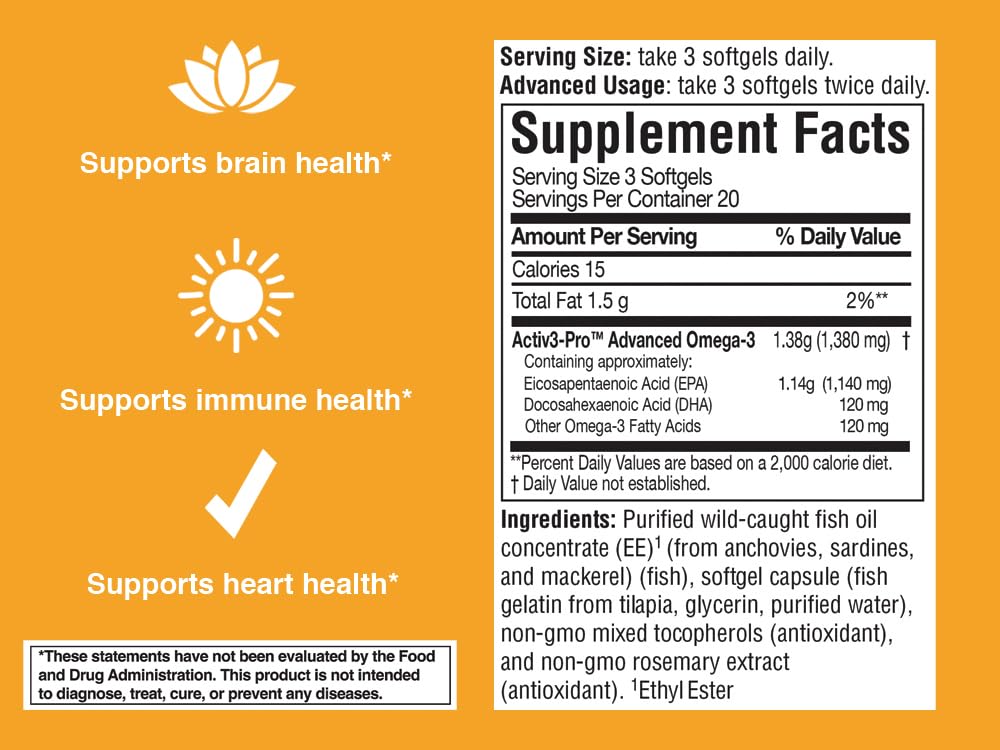 OmegaBrite 7010MD bottle label close-up showing high EPA content.